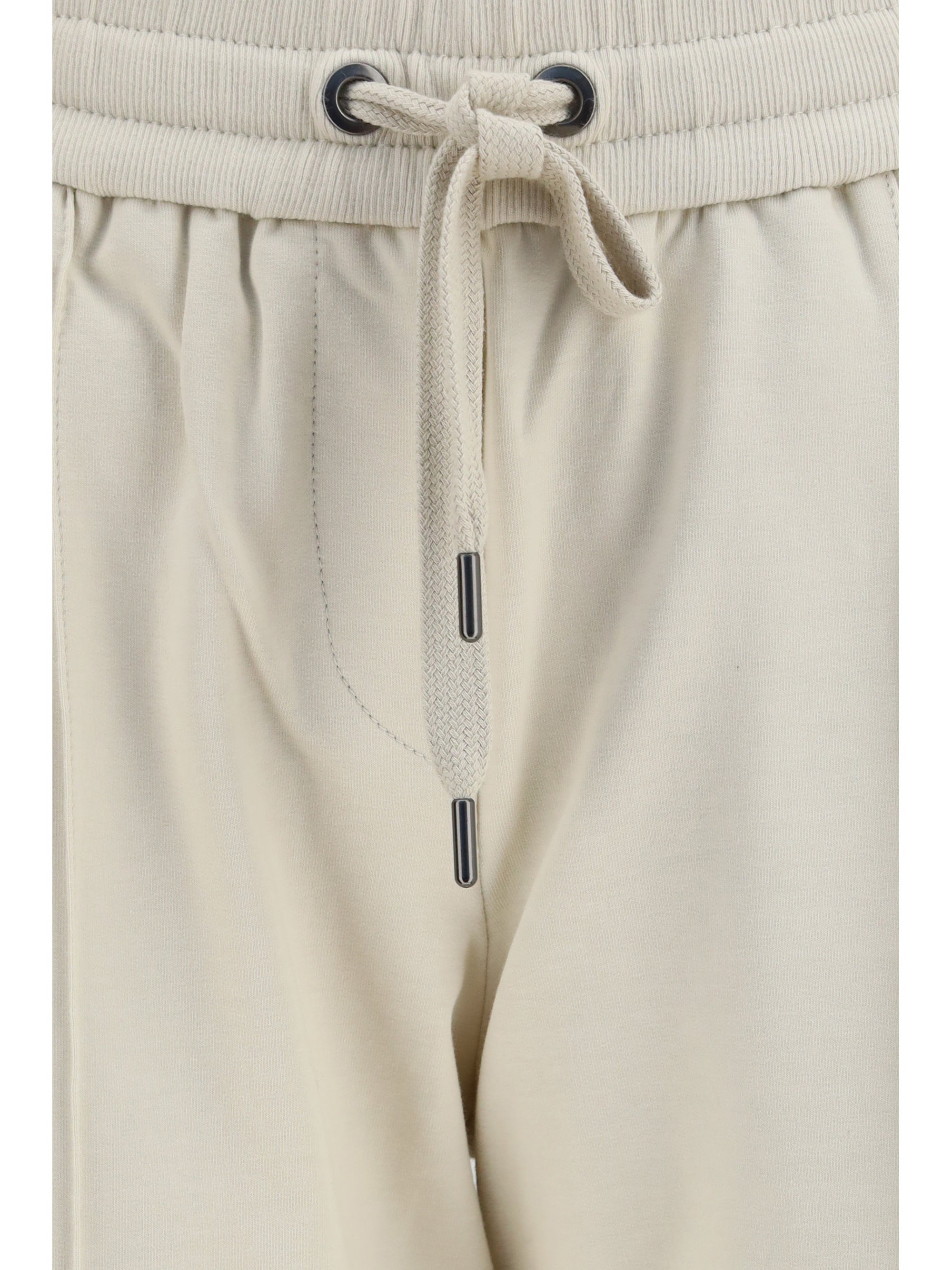 track stretch-fleece pants with monili detailing