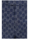 gg cotton jacquard denim pants