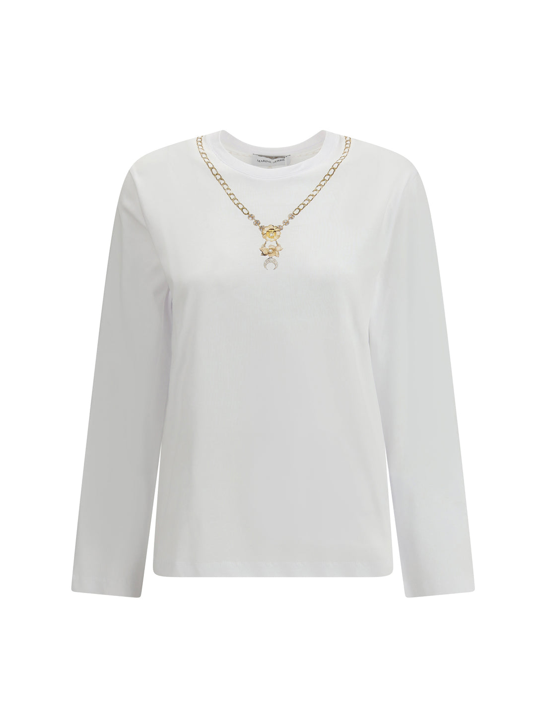 MARINE SERRE M trompe l’œil jewelry long-sleeve t-shirt