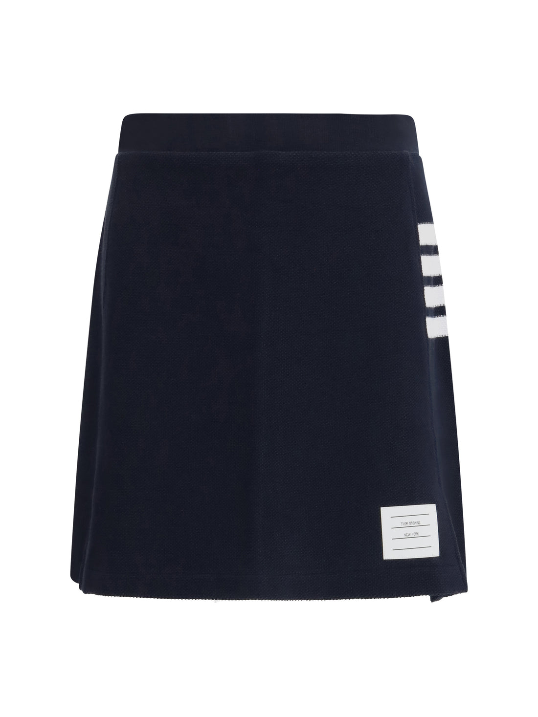 THOM BROWNE 38 4-bar piqué mini skirt