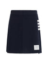 4-bar piqué mini skirt