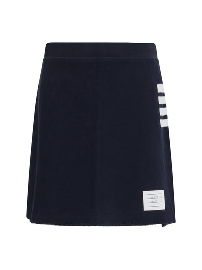 4-bar piqué mini skirt