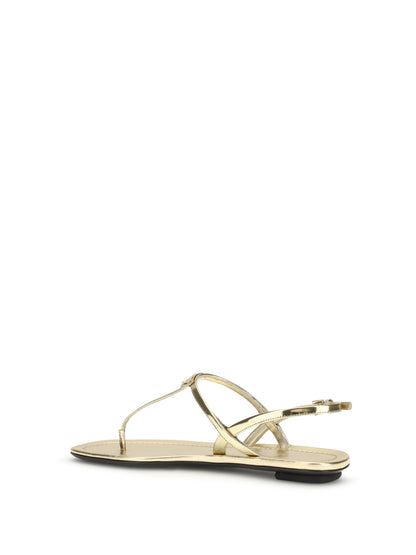 PRADA 37 leather flip-flop sandals
