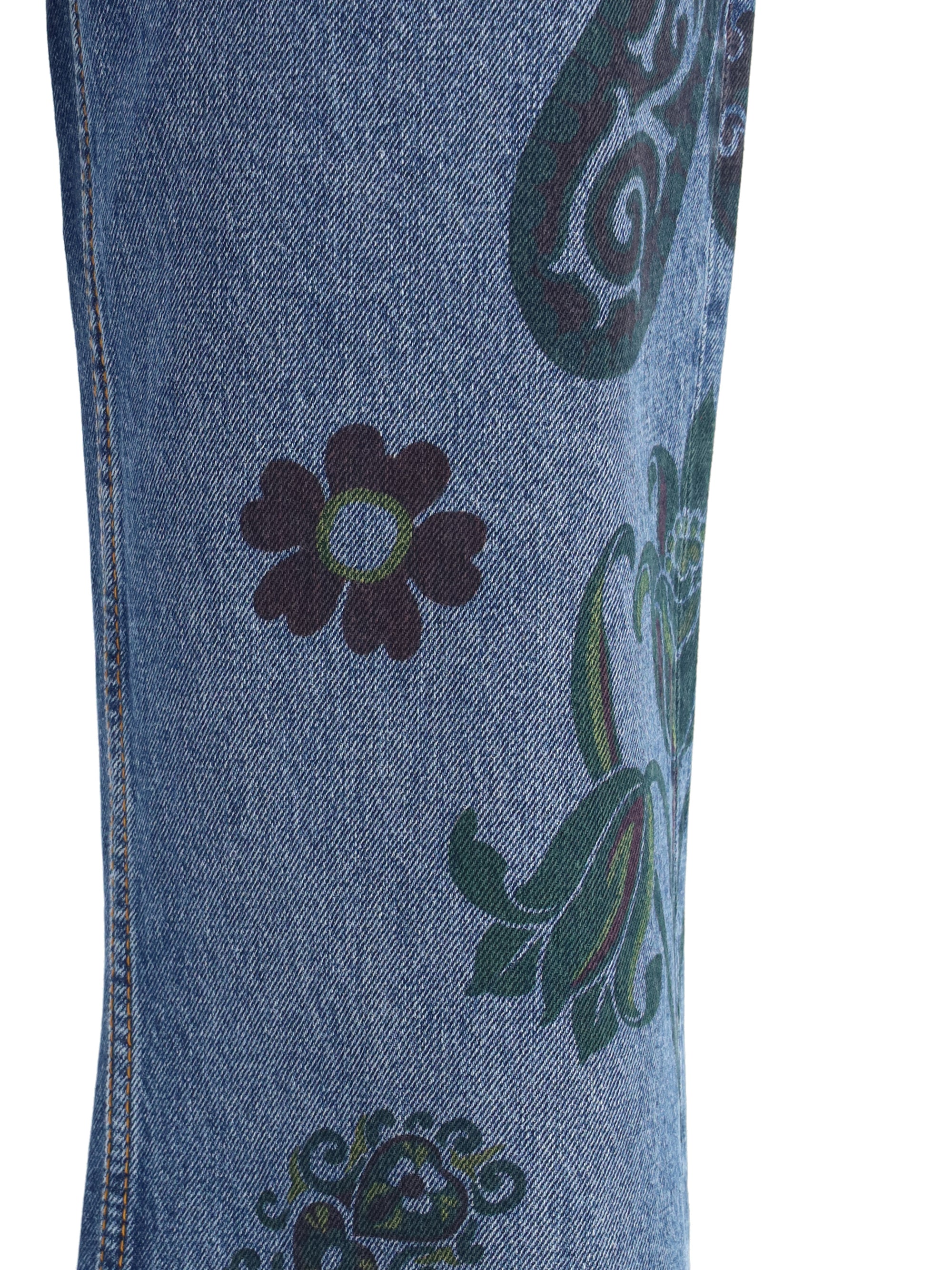 ETRO 26 flower and bee print flare jeans