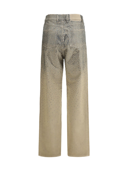 GOLDEN GOOSE 26 crystal straight jeans