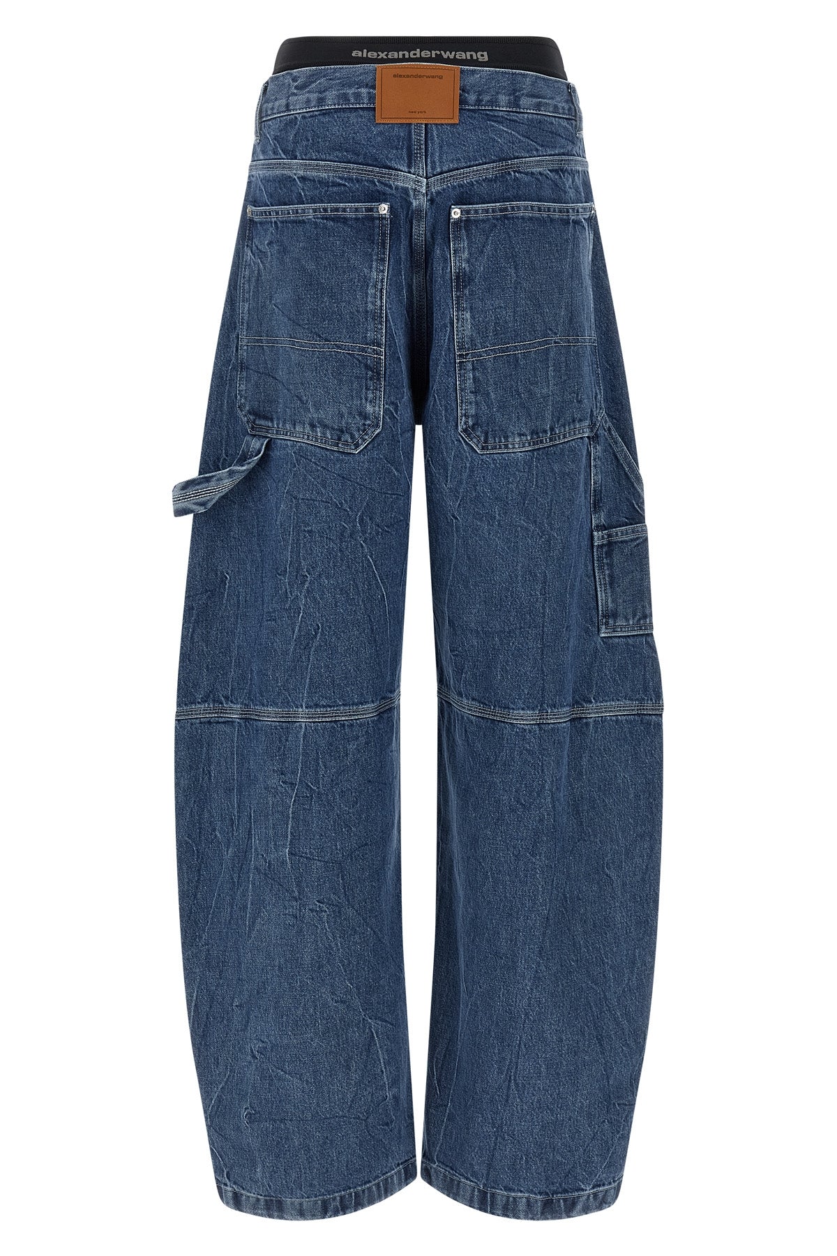 stonewashed cotton denim jeans