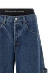 stonewashed cotton denim jeans