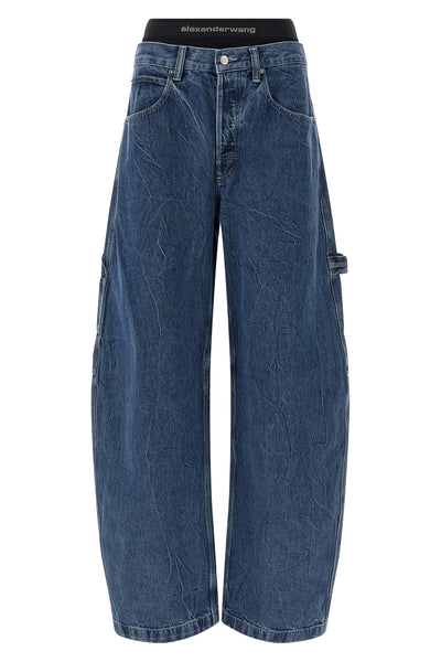 stonewashed cotton denim jeans