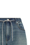 marathon shorts in stone-washed cotton denim