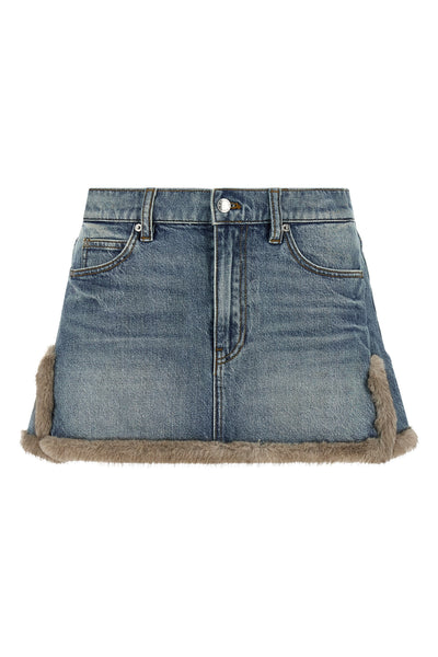 the alexander wang denim miniskirt redefines the codes of casual dress through a