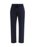 BRUNELLO CUCINELLI L track stretch-fleece trousers with monili detailing