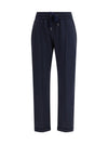 track stretch-fleece pants with monili detailing