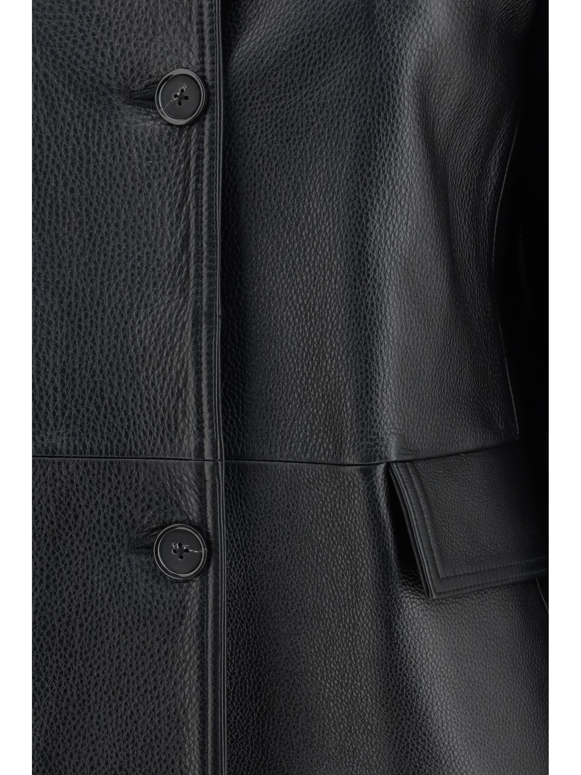 grained leather jacket