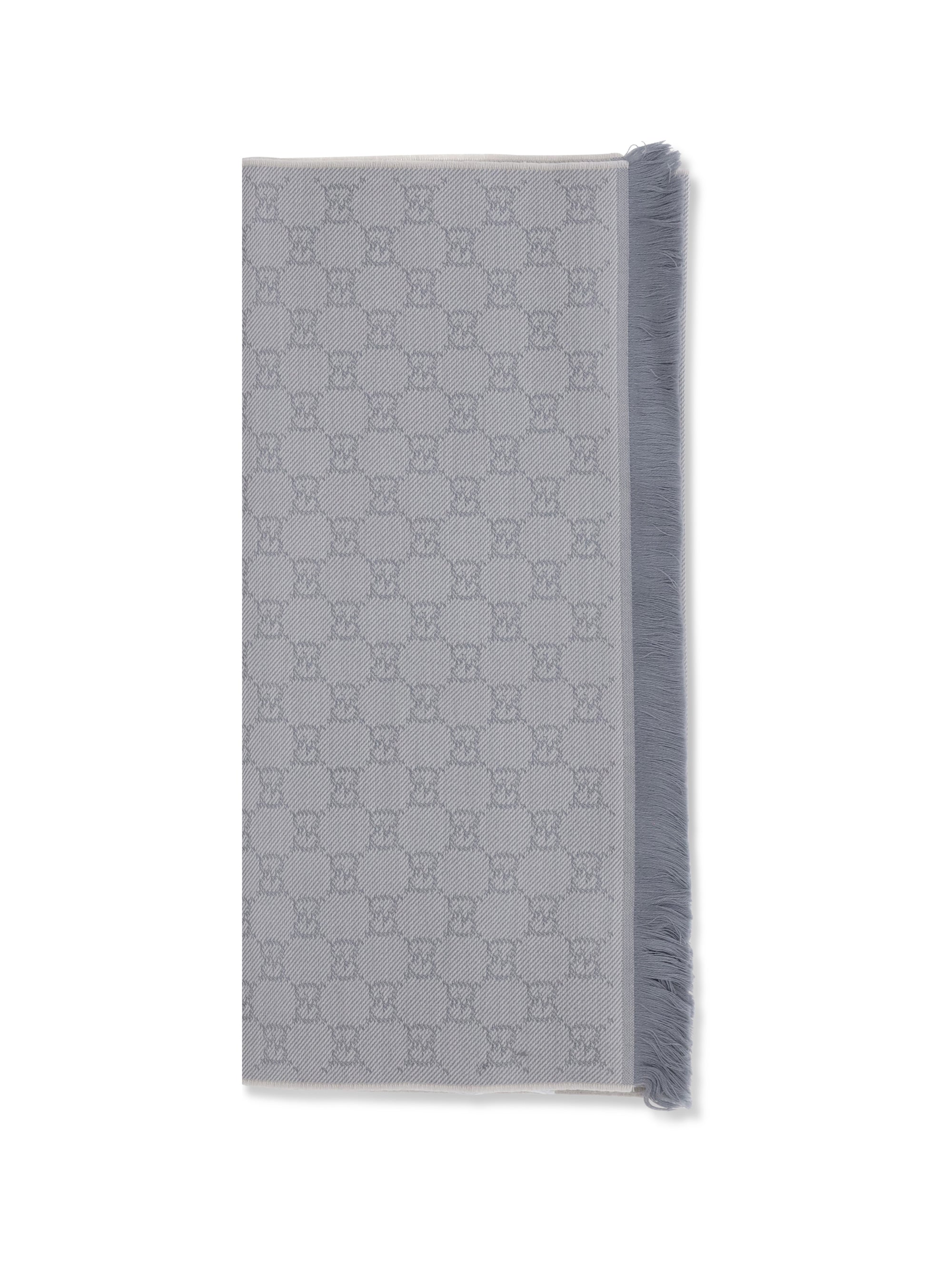 gg supreme embroidered wool scarf