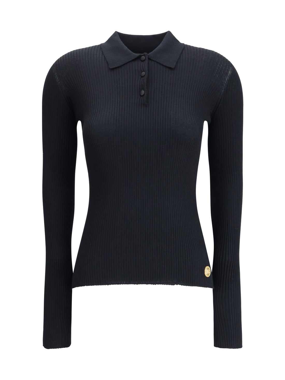 DOLCE & GABBANA 40 ribbed polo sweater