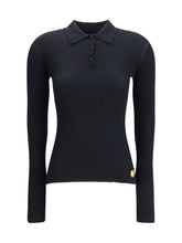 DOLCE & GABBANA 40 ribbed polo sweater