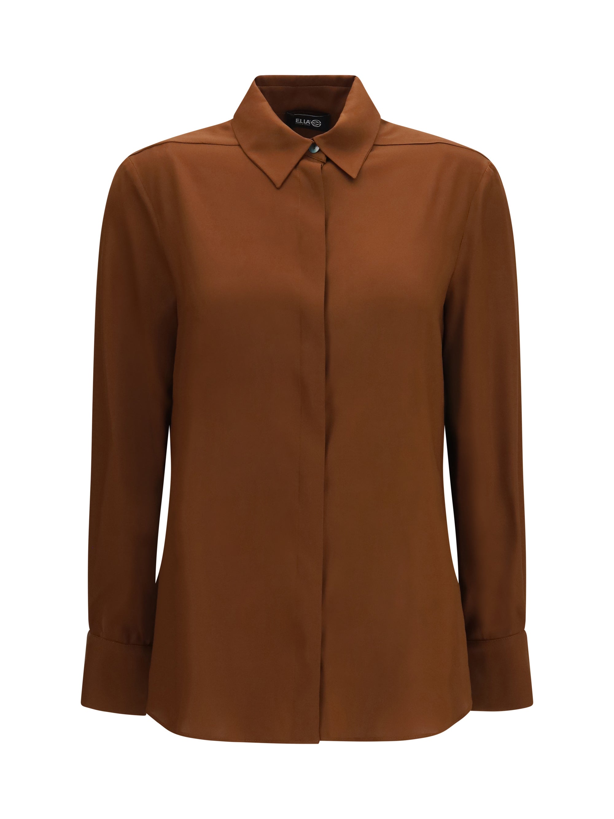silk shirt with back gathering
