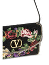 small embroidered devain shoulder bag