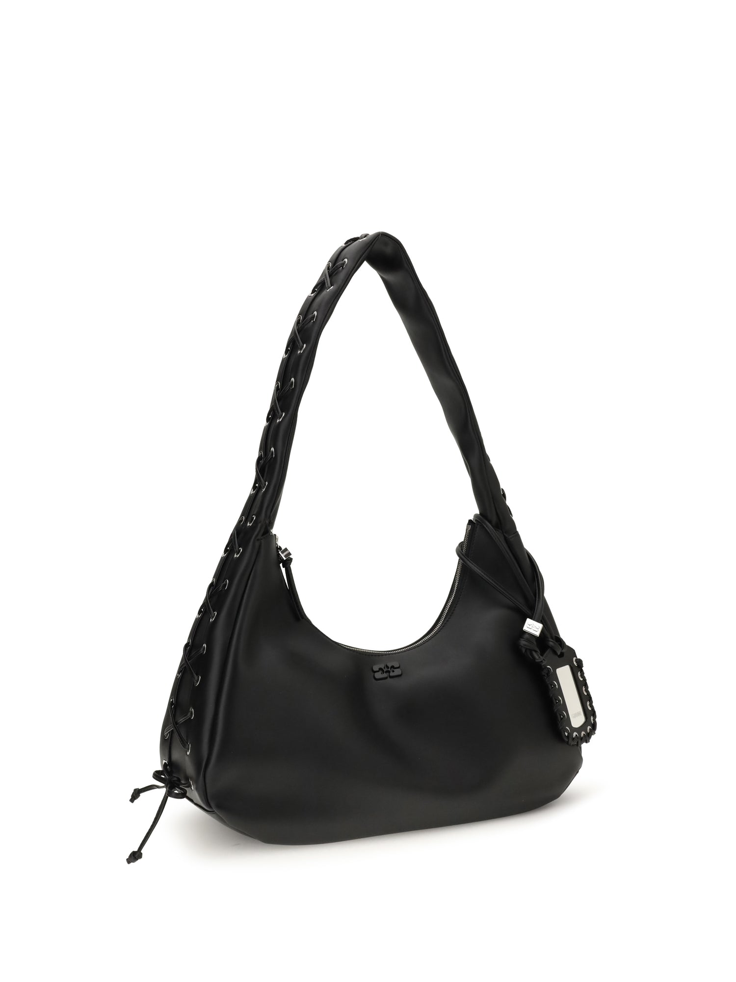 GANNI OS medium laces hobo bag