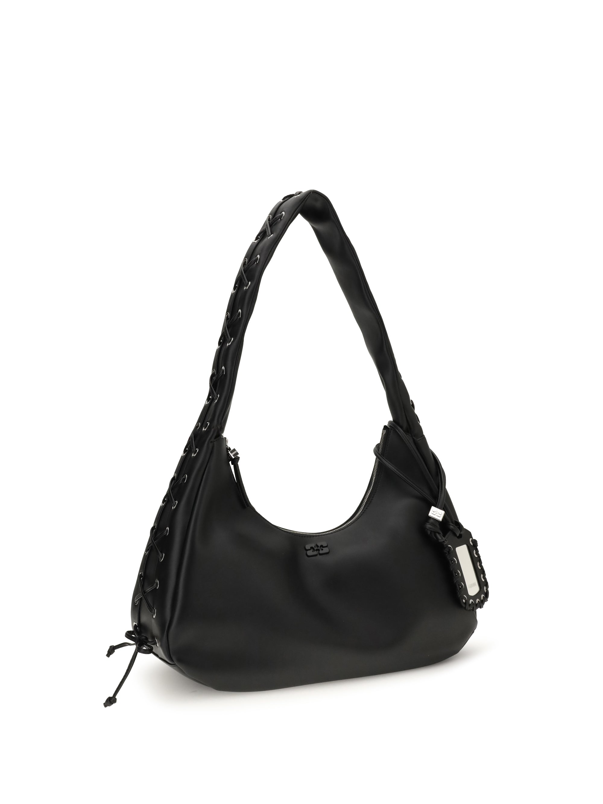 GANNI OS medium laces hobo bag