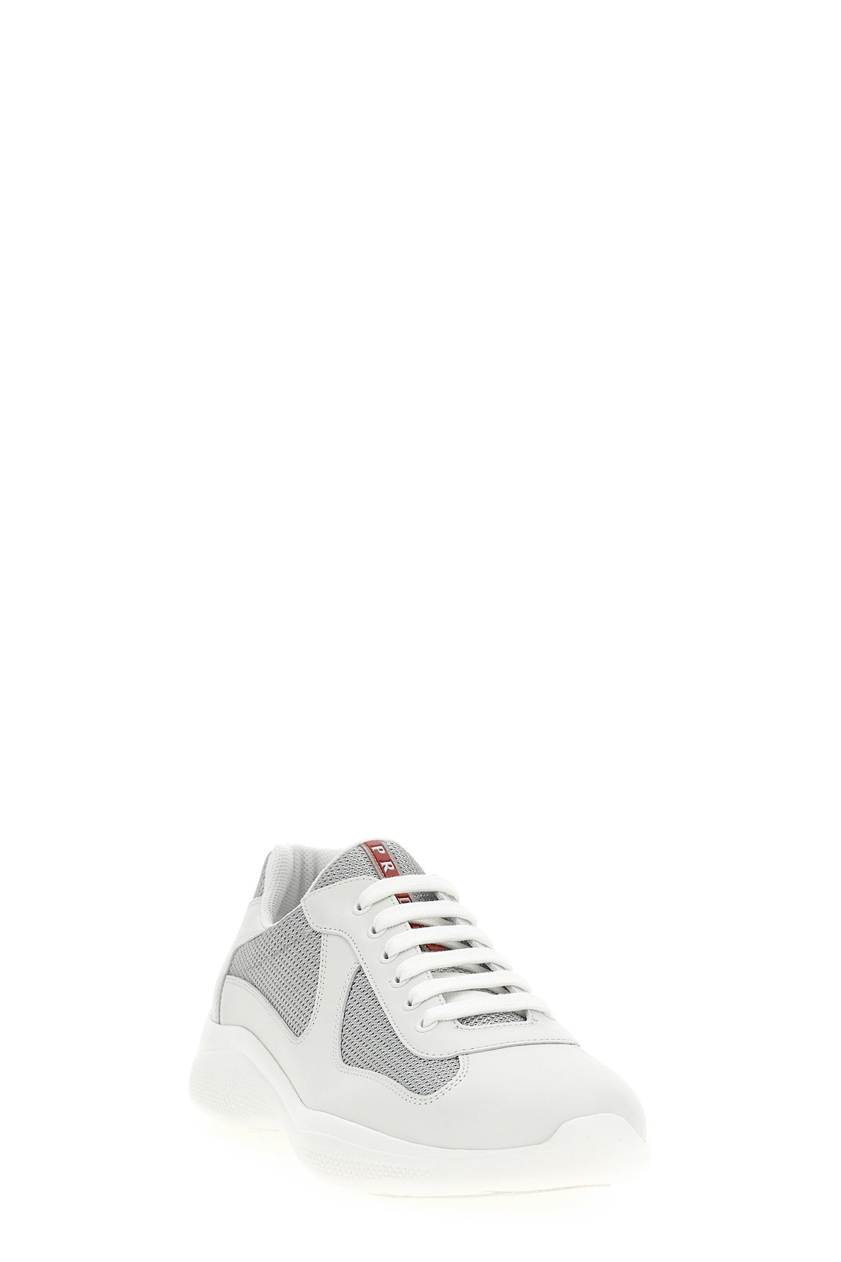 prada americas cup sneakers in leather and bike fabric