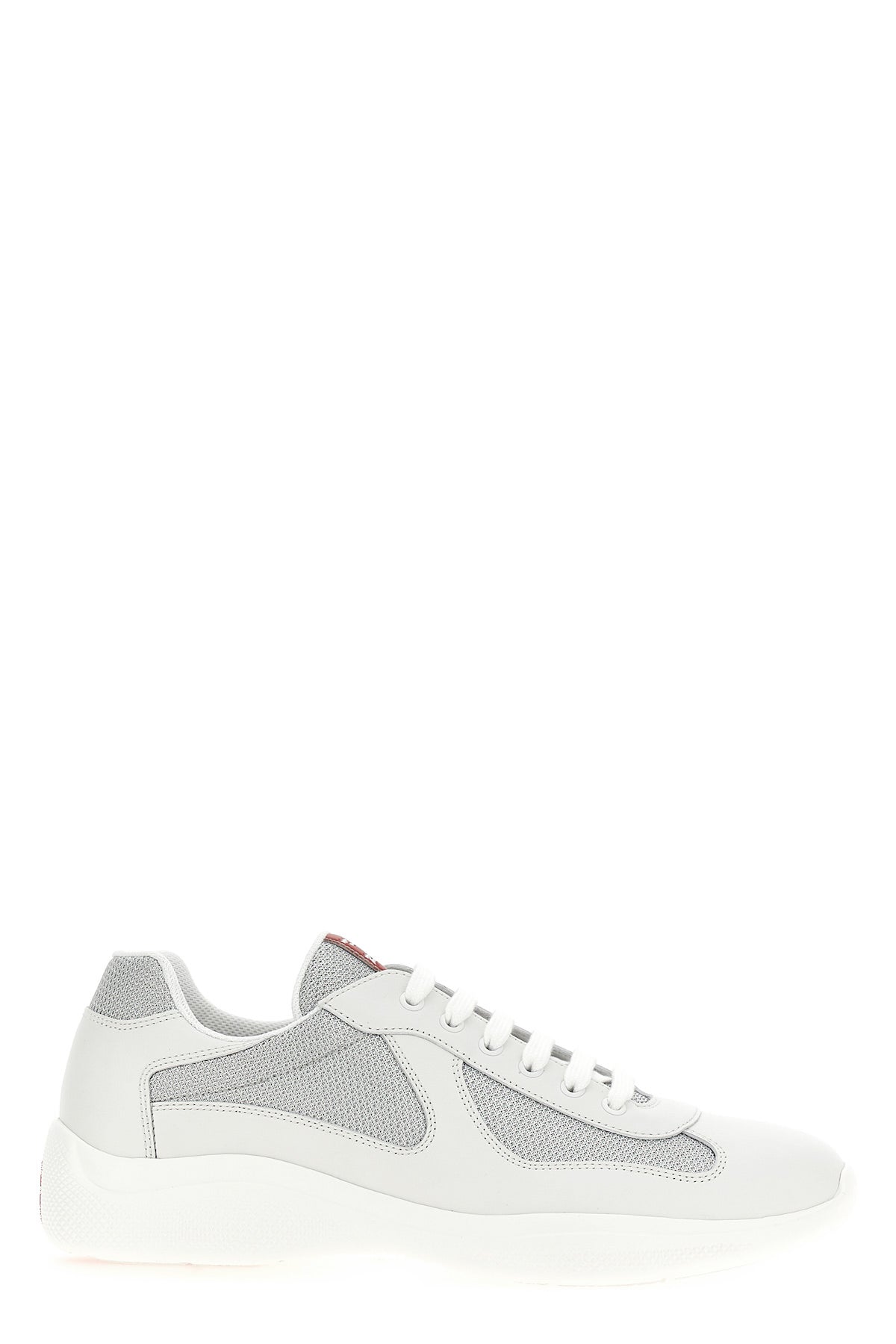 prada americas cup sneakers in leather and bike fabric