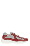prada americas cup sneakers in leather and bike fabric