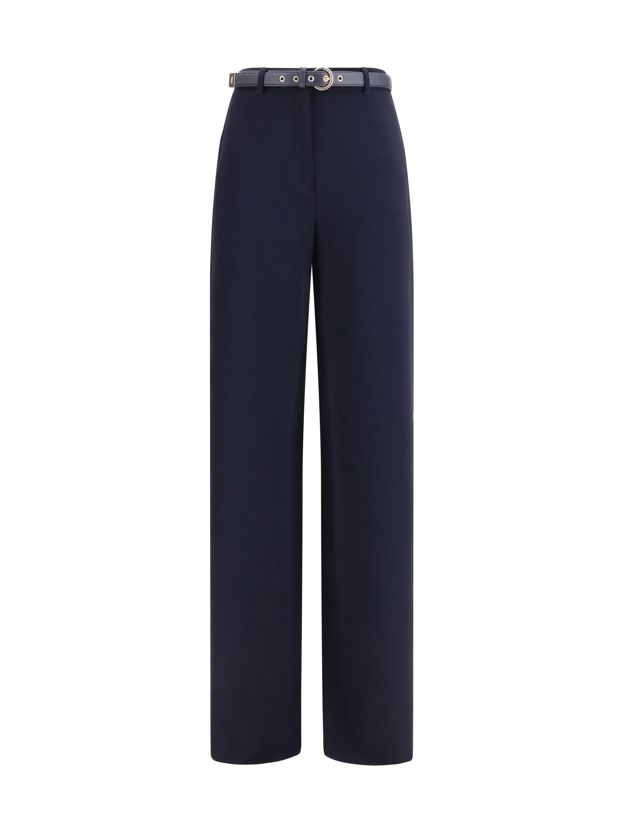 elegant pants with belt