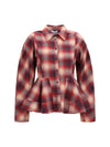peplum flannel shirt