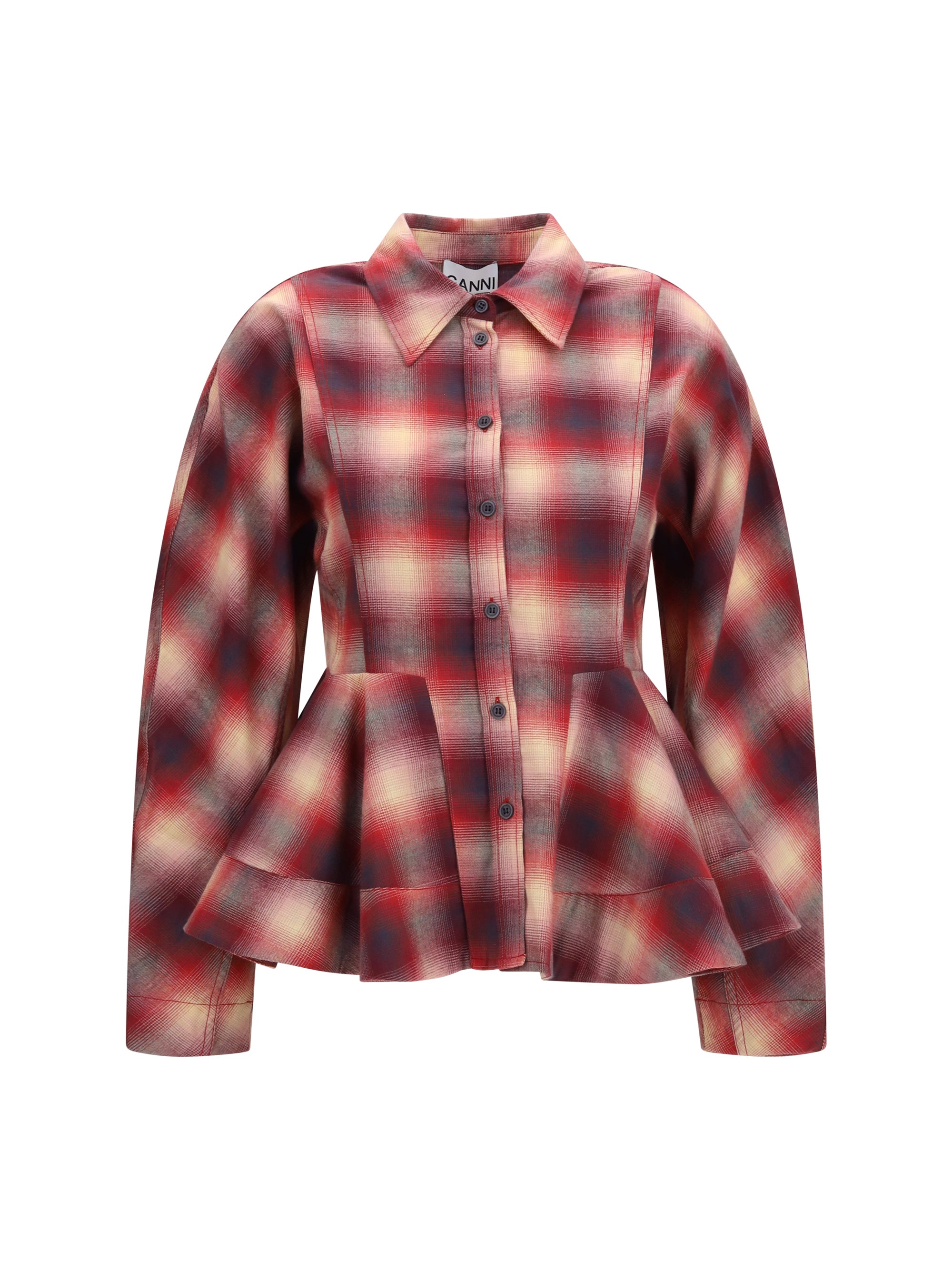 peplum flannel shirt
