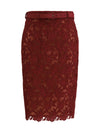 guipure lace midi skirt
