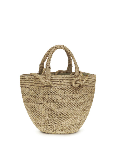 arona raffia bucket bag