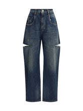 MARGIELA 36 denim jeans with cut-out detail
