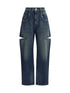 MARGIELA 36 denim jeans with cut-out detail