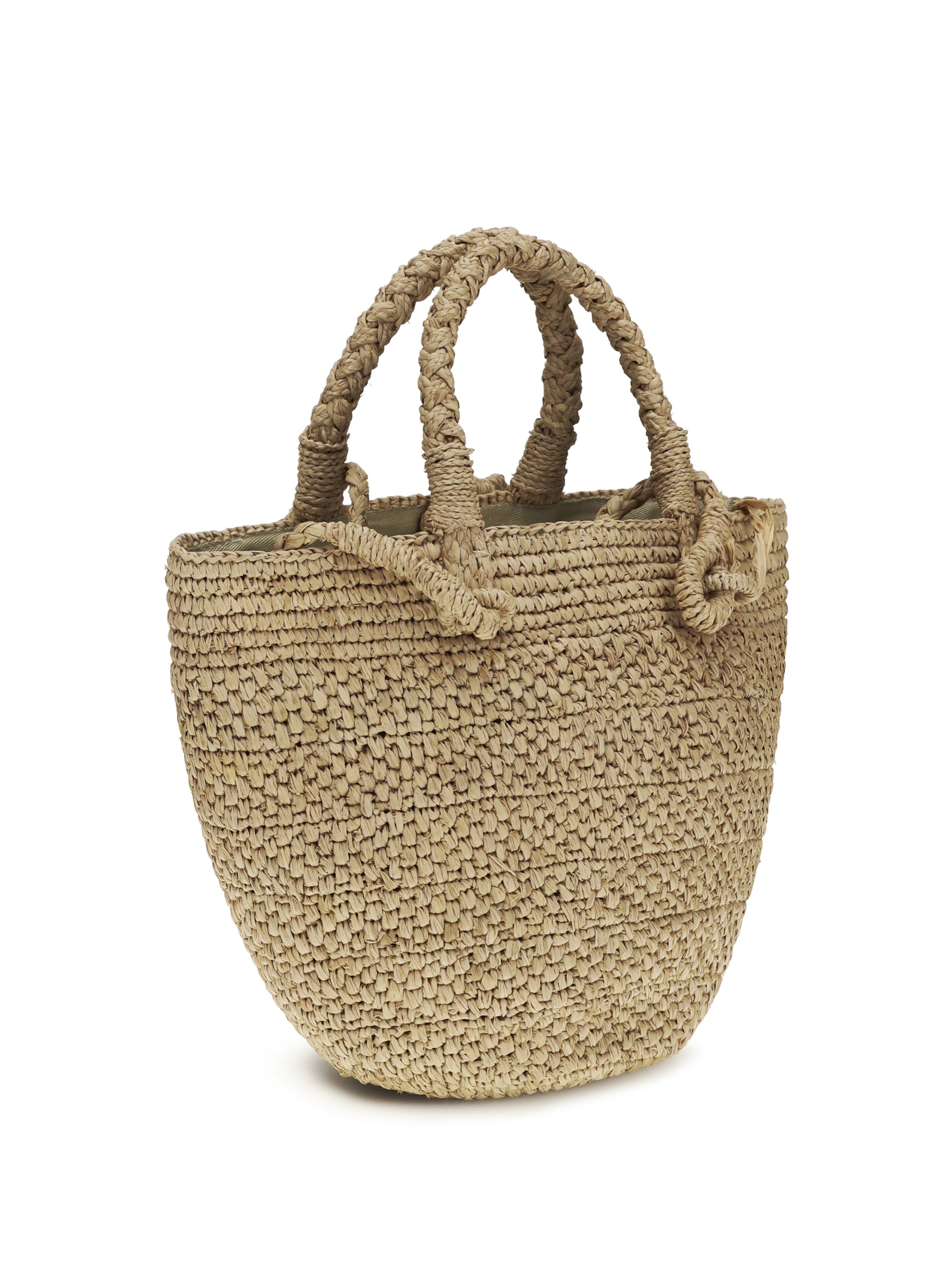 arona raffia bucket bag