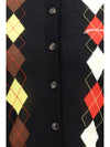 diamond-pattern cardigan
