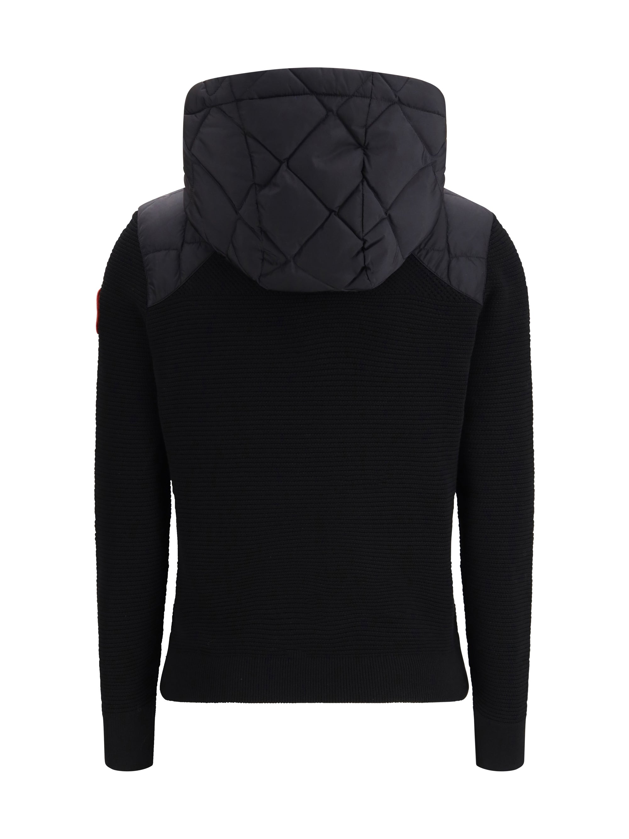 hybridge® quilted knit hooded down jacket