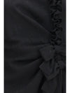 silk jacquard mini dress with ruffles