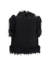 wool and fox fur gilet