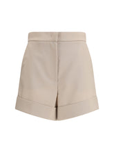 MAX MARA 38 mohair and silk canvas shorts 