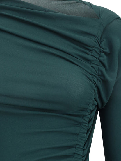 FERRAGAMO 38 draped midi dress