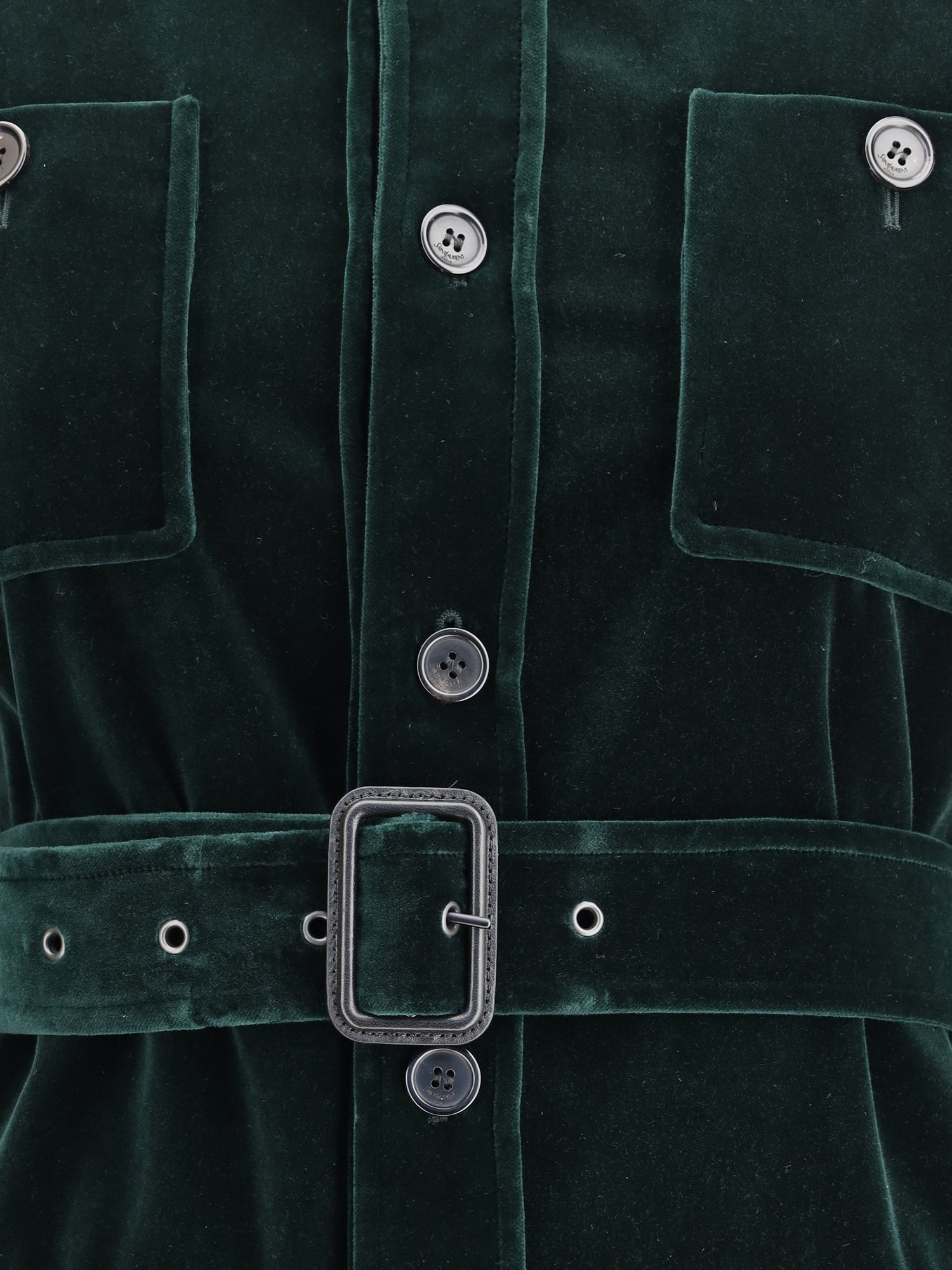 SAINT LAURENT 40 velvet saharan jacket