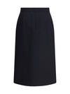 belted midi skirt
