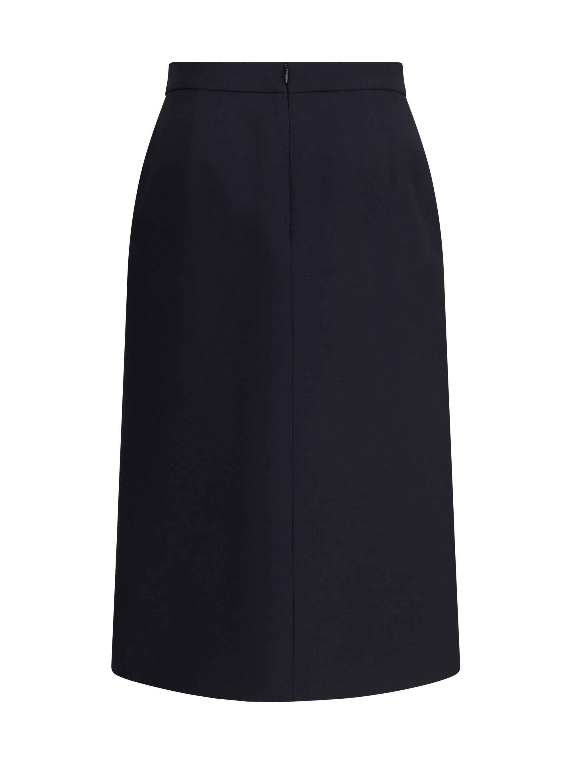 belted midi skirt
