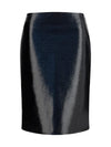 vinyl midi skirt