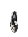 brera damier bicolor leather loafers