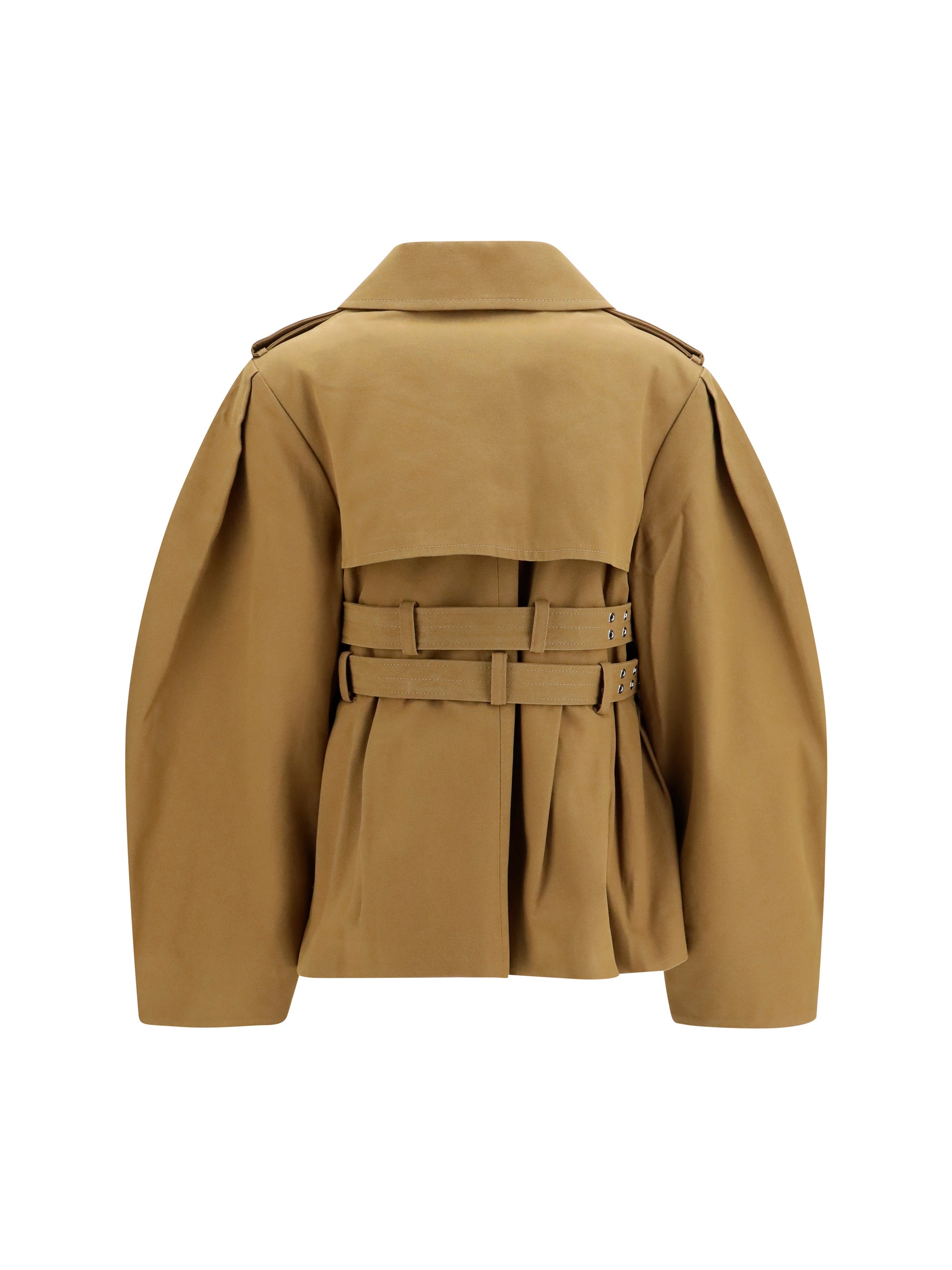 canvas jacket with double belt