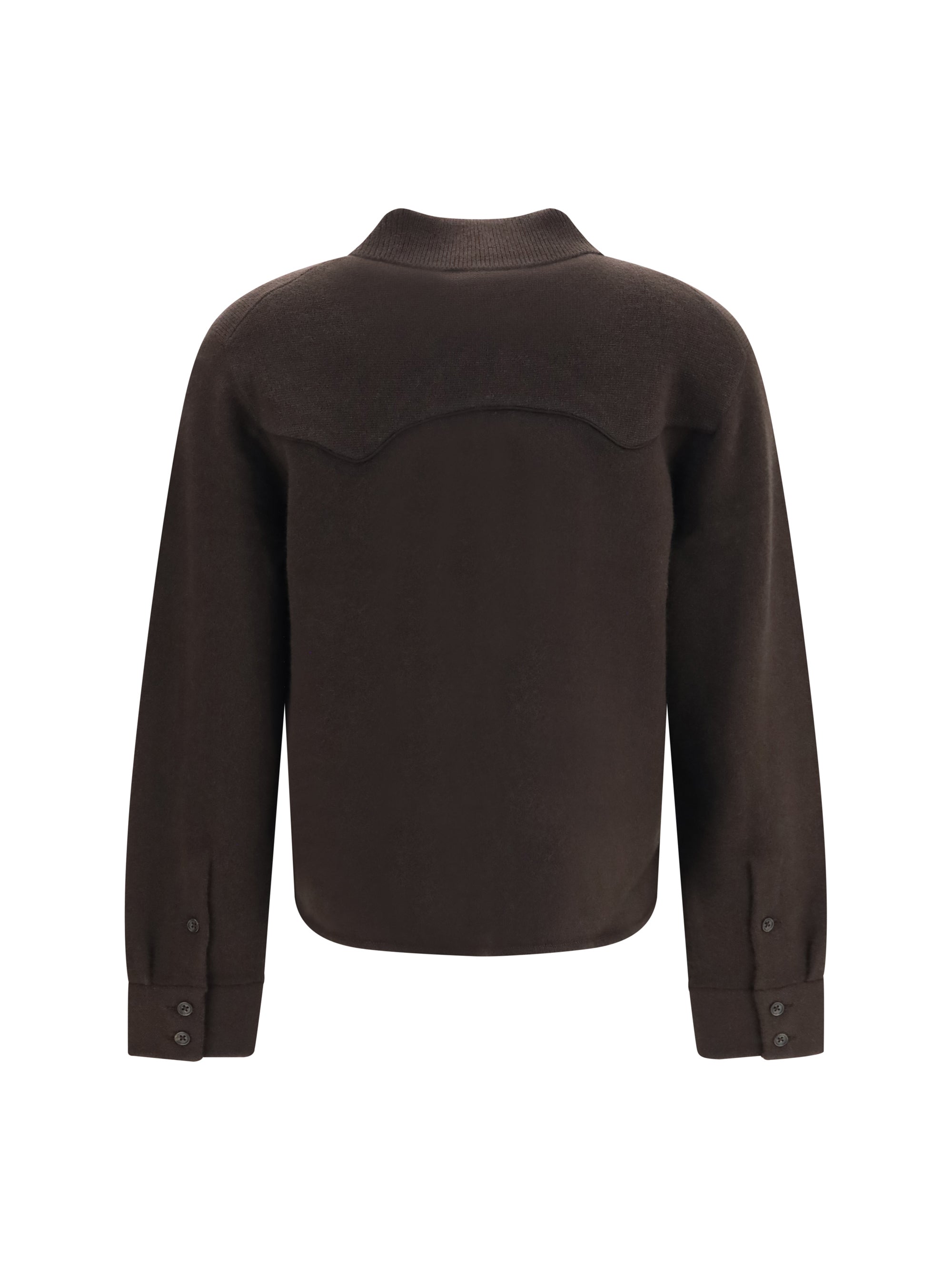 cropped western cashmere shirt