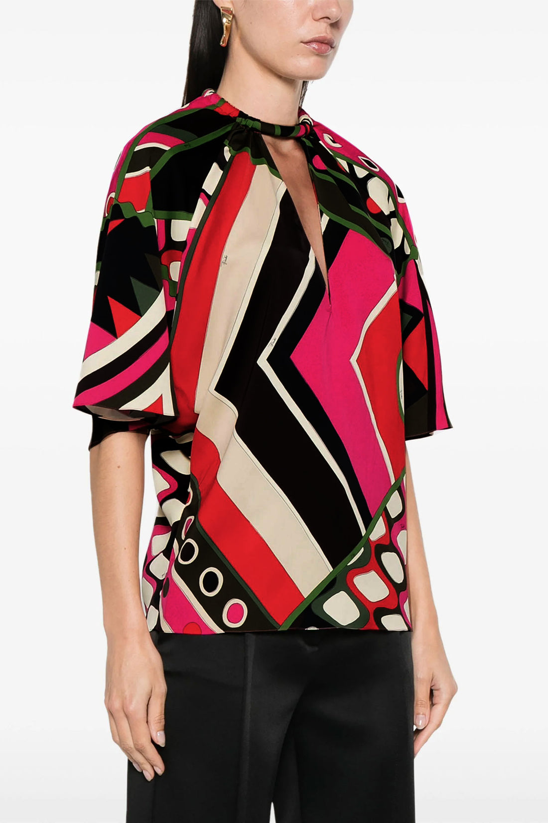 PUCCI M vivara printed silk top