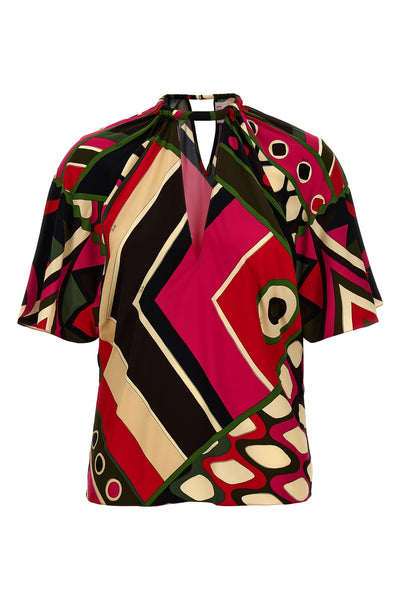 vivara printed silk top